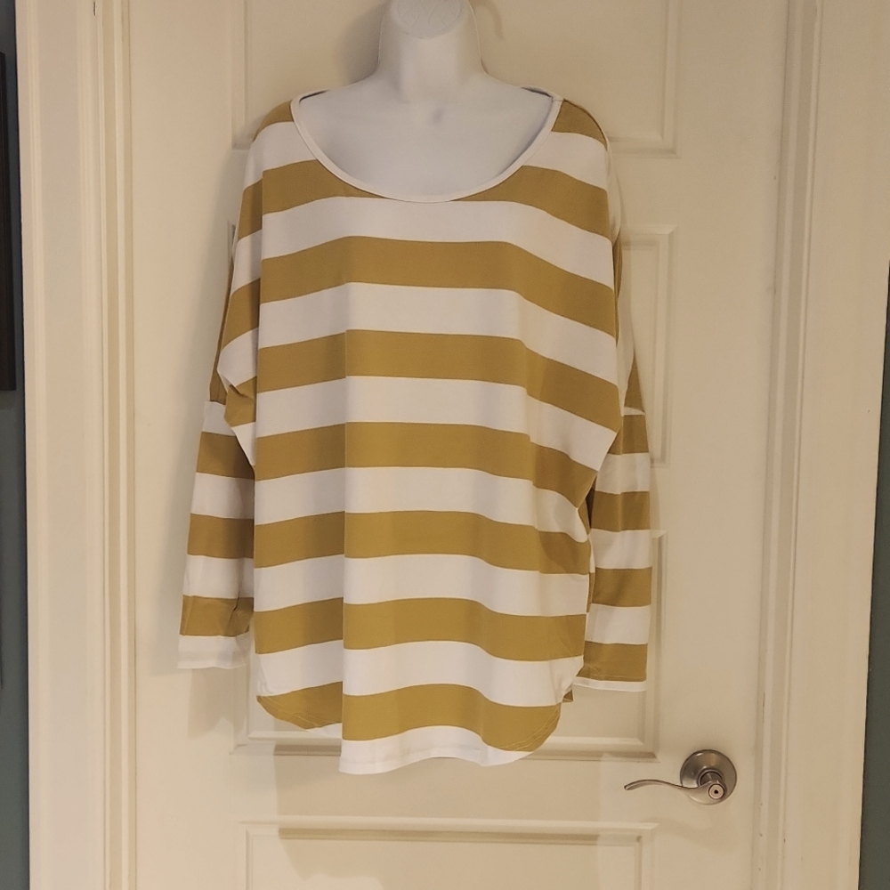 CNFIO Oversized Long Sleeve Dolman Scoop Neck Top